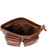 Schultertasche Umhängetasche Ledertasche Leder Damen braun LE0062