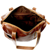 Shopper Schultertasche Henkeltasche Damen Handtasche Leder braun LE0061