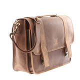 Aktentasche Lehrertasche Businesstasche Damen Herren Leder braun LE3043