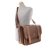 Aktentasche Lehrertasche Businesstasche Damen Herren Leder braun LE3043