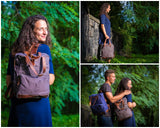 Canvasrucksack Freizeitrucksack Damen Herren DIN A4 Canvas grau LE1019