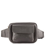 Gürteltasche Bauchtasche Hüfttasche Festivaltasche Büffelleder schwarz LE9015