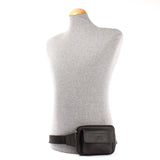 Gürteltasche Bauchtasche Hüfttasche Festivaltasche Büffelleder schwarz LE9015