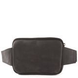 Gürteltasche Bauchtasche Hüfttasche Festivaltasche Büffelleder schwarz LE9015