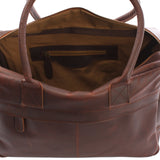 Handgepäck Arbeitstasche Ledertasche Damen Herren Leder braun LE2007