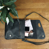 Umhängetasche Ledertasche Schultertasche Leder grau LE3027