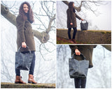 Henkeltasche Ledertasche Damentasche Leder grau LE0033