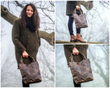 Henkeltasche Ledertasche Damentasche Leder schlamm LE0033