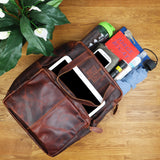 Lederrucksack Freizeitrucksack Damen Herren DIN A4 Leder braun LE1019