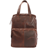 Lederrucksack Freizeitrucksack Damen Herren DIN A4 Leder braun LE1019