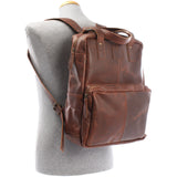 Lederrucksack Freizeitrucksack Damen Herren DIN A4 Leder braun LE1019