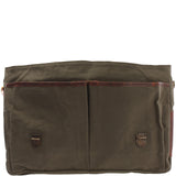 Messenger Bag Din A4 Kuriertasche Leder Canvas grün LE3018