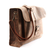 Messenger Bag Aktentasche Damen Herren Leder vintage braun LE3054