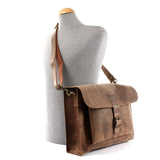 Messenger Bag Aktentasche Damen Herren Leder vintage braun LE3054