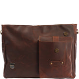 Messenger Bag Collegetasche DIN A4 Kuriertasche Leder braun LE3032