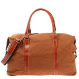 Reisetasche Weekender Handgepäck Leder Canvas cognac LE2010