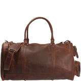 Reisetasche Weekender Sporttasche Damen Herren Leder 55cm braun LE2017