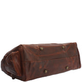 Reisetasche Weekender Sporttasche Damen Herren Leder 55cm braun LE2017