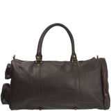 Reisetasche Weekender Sporttasche Ledertasche Damen Herren Leder 55cm dunkelbraun LE2017