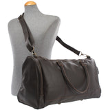 Reisetasche Weekender Sporttasche Ledertasche Damen Herren Leder 55cm dunkelbraun LE2017