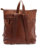 Roll Top Lederrucksack Lederrucksack DIN A4 Leder braun LE1034