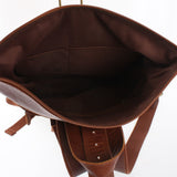 Roll Top Lederrucksack Lederrucksack DIN A4 Leder braun LE1034