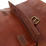 Roll Top Lederrucksack Lederrucksack DIN A4 Leder braun LE1034