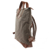 Freizeitrucksack Rucksack DIN A4 Canvas Leder grau LE1021