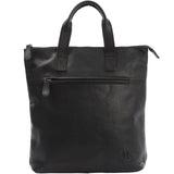 Rucksack Lederrucksack Freizeitrucksack Damen Herren Leder schwarz LE1031