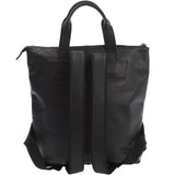 Rucksack Lederrucksack Freizeitrucksack Damen Herren Leder schwarz LE1031