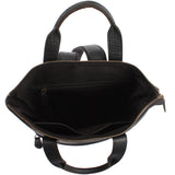 Rucksack Lederrucksack Freizeitrucksack Damen Herren Leder schwarz LE1031