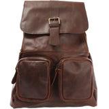 Rucksack Freizeitrucksack vintage Lederrucksack Damen Herren Leder braun LE1008