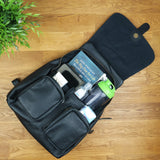 Rucksack Freizeitrucksack vintage Lederrucksack Damen Herren Leder schwarz LE1008