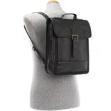 Freizeitrucksack Lederrucksack Cityrucksack Leder schwarz LE1030