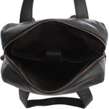 mittlerer Stadtrucksack Lederrucksack Leder schwarz LE1023