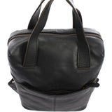 mittlerer Stadtrucksack Lederrucksack Leder schwarz LE1023