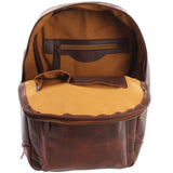 Rucksack Lederrucksack Freizeitrucksack Damen Herren Leder braun LE1009