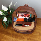 Rucksack Lederrucksack Freizeitrucksack Damen Herren Leder braun LE1009