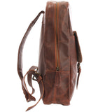 Rucksack Lederrucksack Freizeitrucksack Damen Herren Leder braun LE1016
