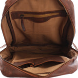 Rucksack Lederrucksack Freizeitrucksack Damen Herren Leder braun LE1016