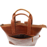 Rucksack Lederrucksack Freizeitrucksack Damen Herren Leder braun LE1031