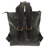 Rucksack Lederrucksack Freizeitrucksack Damen Herren Leder dunkelgrau LE1031