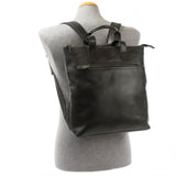 Rucksack Lederrucksack Freizeitrucksack Damen Herren Leder dunkelgrau LE1031