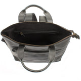 Rucksack Lederrucksack Freizeitrucksack Damen Herren Leder dunkelgrau LE1031