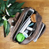 großer Rucksack Lederrucksack Freizeitrucksack Damen Herren Leder schlamm LE1017