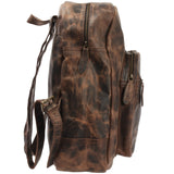 großer Rucksack Lederrucksack Freizeitrucksack Damen Herren Leder schlamm LE1017