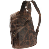 großer Rucksack Lederrucksack Freizeitrucksack Damen Herren Leder schlamm LE1017