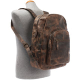 großer Rucksack Lederrucksack Freizeitrucksack Damen Herren Leder schlamm LE1017