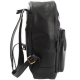 Rucksack Lederrucksack Freizeitrucksack Damen Herren Leder schwarz LE1009