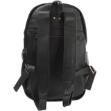 Rucksack Lederrucksack Freizeitrucksack Damen Herren Leder schwarz LE1009